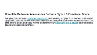 Complete Bathroom Accessories Set for a Stylish & Functional Space (2)