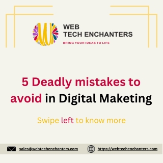 5 Deadly mistakes to avoid in Digital Marketing