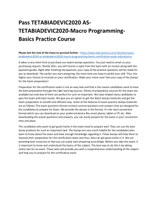 TETABIADEVIC2020 AS-TETABIADEVIC2020-Macro Programming- Basics