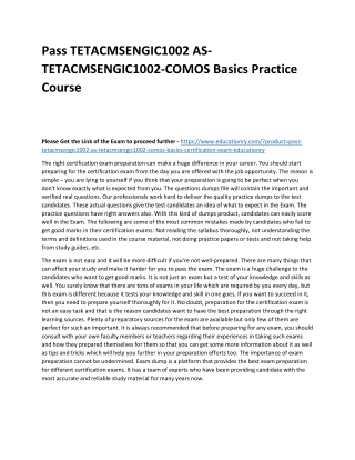 TETACMSENGIC1002 AS-TETACMSENGIC1002-COMOS Basics