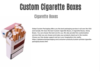 Custom Cigarette Boxes