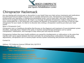 Chiropractor Hackensack