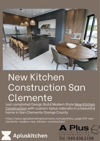 New Kitchen Construction San Clemente