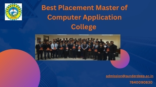 Best Placement Master of Computer Application College | MCA Course