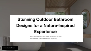 Stunning Outdoor Bathroom Designs for a Nature-Inspired Experience - Kohler Africa