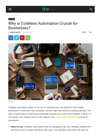 Why is Codeless Automation Crucial for Businesses