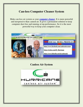 Can-less Computer Cleaner System,  canlessair
