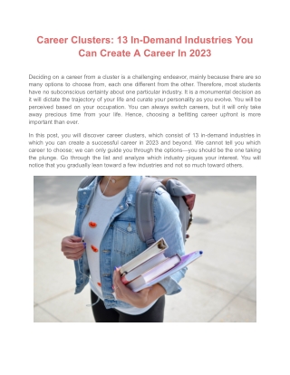 Career Clusters_ 13 In-Demand Industries You Can Create A Career In 2023