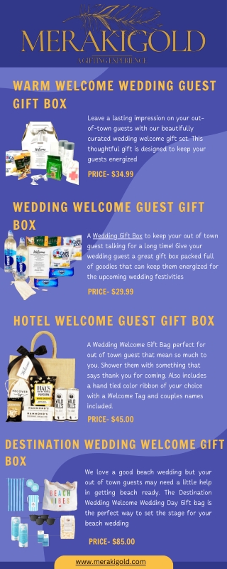 WARM WELCOME WEDDING GUEST GIFT BOX