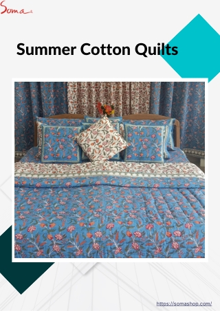 Best Range of Beautiful Cotton Block Print Quilts