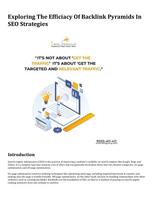 Exploring The Efficiacy Of Backlink Pyramids In SEO Strategies