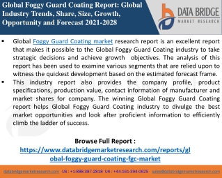 Foggy Guard Coating Market-Chemical Material