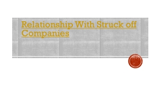 Relationship with struck off companies