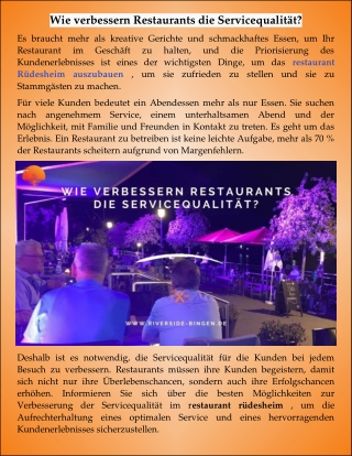 Wie verbessern Restaurants die Servicequalität