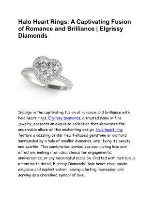 Halo Heart Rings | Elgrissy Diamonds