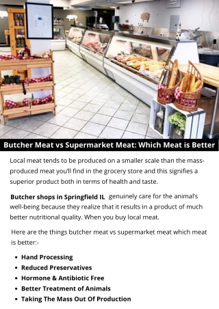 Butcher Meat vs Supermarket Meat Which Meat is Better