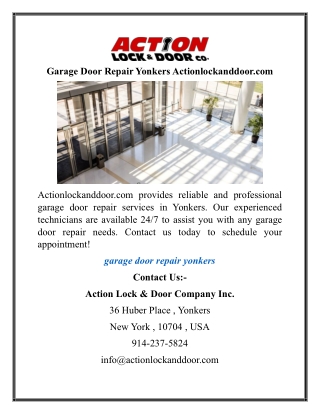 Garage Door Repair Yonkers Actionlockanddoor