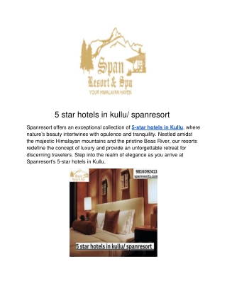 5 star hotels in kullu 1