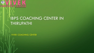 IBPS coaching center in tirupathi