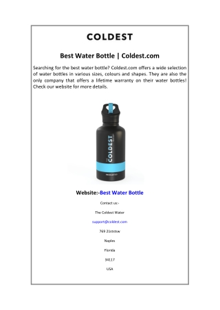 Best Water Bottle  Coldest.com