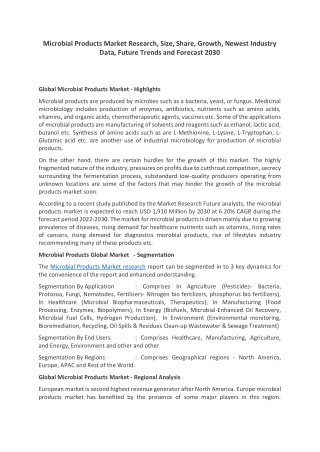 Microtome Market Research, Size Estimation, Growth Outlook, Future Trends