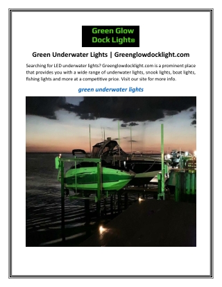 Green Underwater Lights