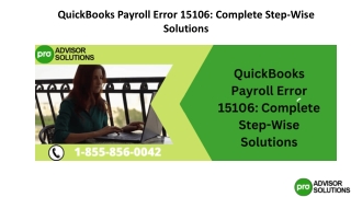 A quick fix guide for QuickBooks Payroll Error 15106