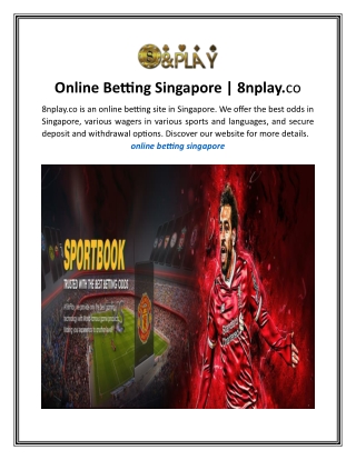 Online Betting Singapore  8nplay.co