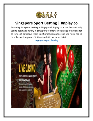 Singapore Sport Betting  8nplay.co