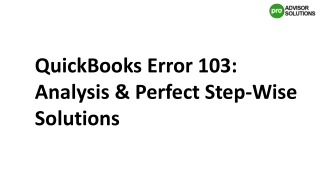 An effective guide to resolve QuickBooks Error 103