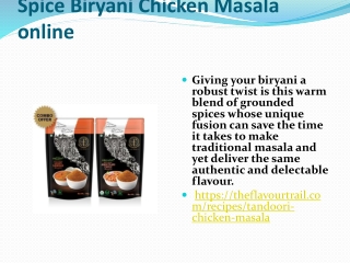 Spice Biryani Chicken Masala online