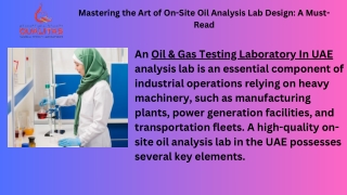 Oil & Gas Testing Laboratory In UAE | Qualitas Abu Dhabi