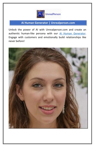 Ai Human Generator