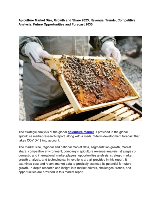 Apiculture Market