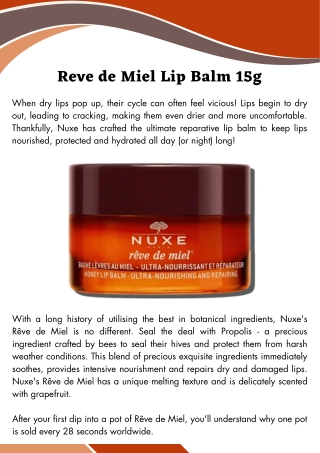 Reve de Miel Lip Balm 15g