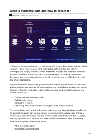 What is synthetic data and how to create it