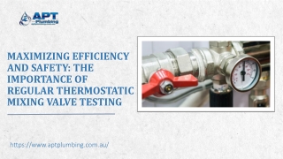 Maximizing Efficiency and Safety The Importance of Regular Thermostatic Mixing Valve Testing