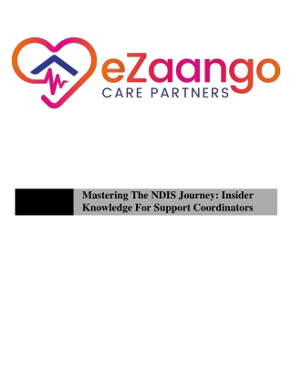 Mastering The NDIS Journey Insider Knowledge For Support Coordinators