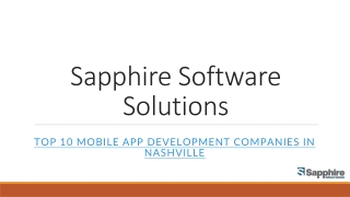 Top 10 Mobile App Development Companies in Nashville