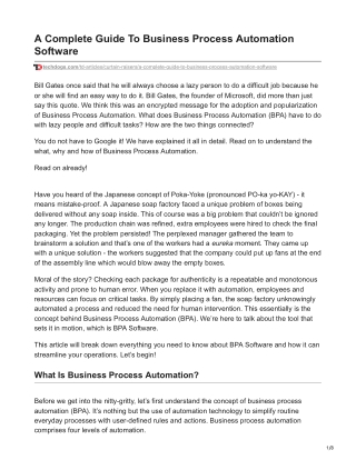 techdogs.com-A Complete Guide To Business Process Automation Software