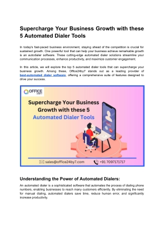 Supercharge Your Business Growth with these 5 Automated Dialer Tools