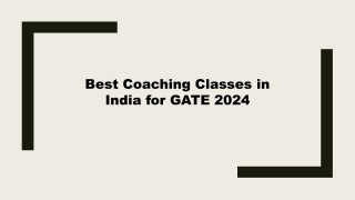 Which institute is best for GATE coaching in India