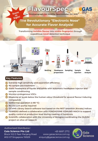 FlavourSpec Gas Chromatograph And Ion Mobility Spectrometer