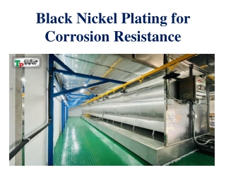 Black Nickel Plating for Corrosion Resistance