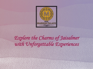 Explore the Charms of Jaisalmer with Unforgettable Experiences