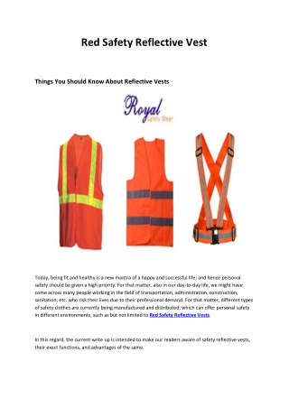 Red Safety Reflective Vest  Orange Reflective Safety Vest  manufature