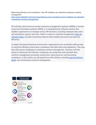 Maximizing efficiency and compliance_ How HR software can streamline employee overtime management