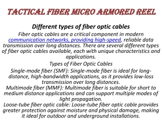 tactical fiber micro armored reel