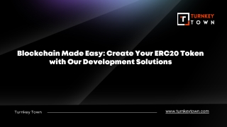 Blockchain Made Easy Create Your ERC20 Token with Our Development Solutions