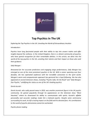 Best Psychic In Uk | Gail Keenan Psychics